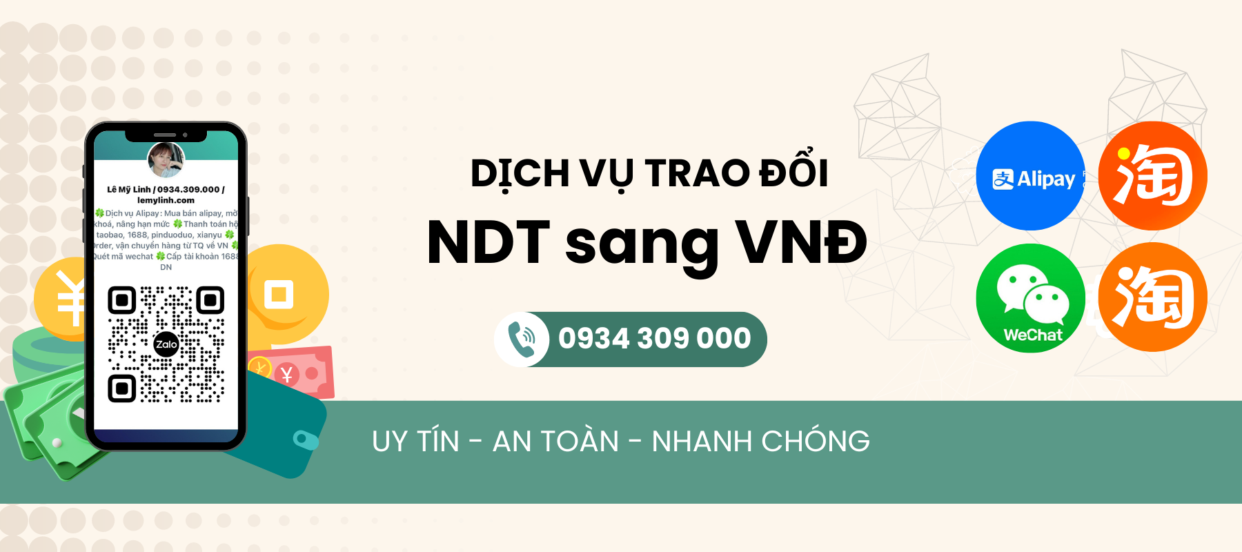 Dịch vụ đổi Nhân dân tệ sang tiền Việt