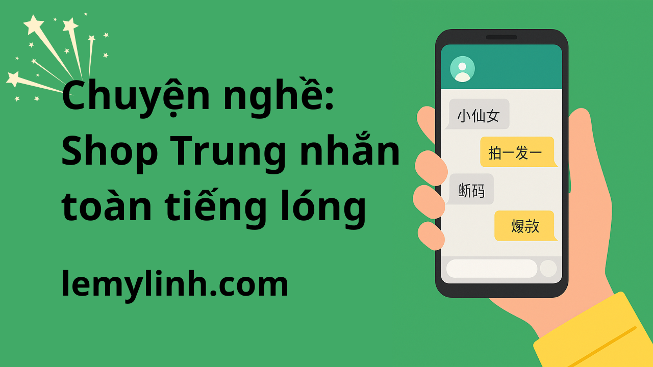 Chuyện nghề: Shop Trung nhắn toàn tiếng lóng!